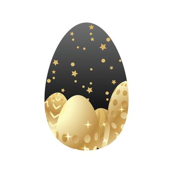 huevo forma Pascua de Resurrección marco vector