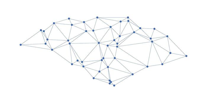 complejo red sistema estructura con interconectado nodos vector