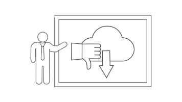 moln datoranvändning fel presentation - data förlust och säkerhet risker. video