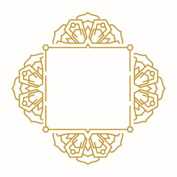 Islamic frame pattern design vector