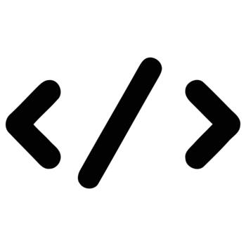 código símbolo representando programación y codificación conceptos vector