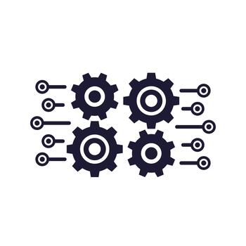 automatic function icon, automation concept vector