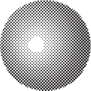 trama de semitonos circulo modelo con degradado efecto vector