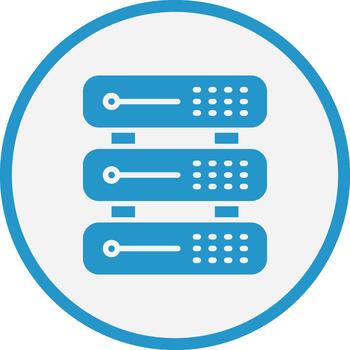 Server Digital Tech Element Icon vector