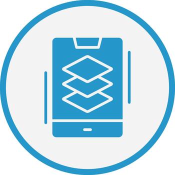Layers 3D Interface Shape Icon vector
