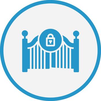 Gate Close 3D Interface Shape Icon vector
