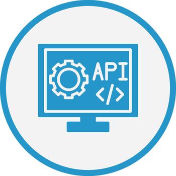 Api 3D Interface Shape Icon vector