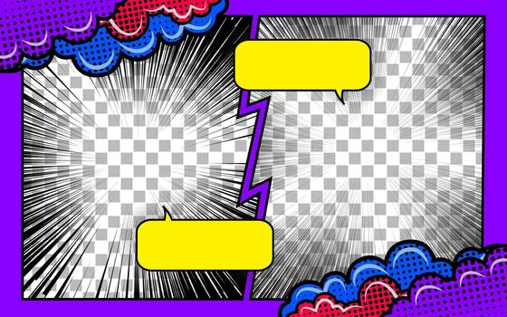 Comic with speech bubble vector