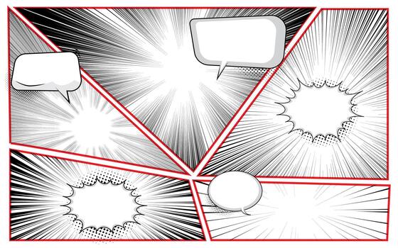 comic scene template vector