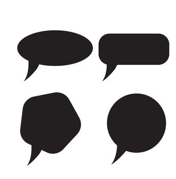 Message bubbles set vector