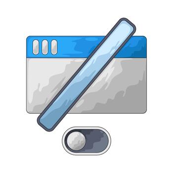 web navegador interfaz con palanca cambiar vector