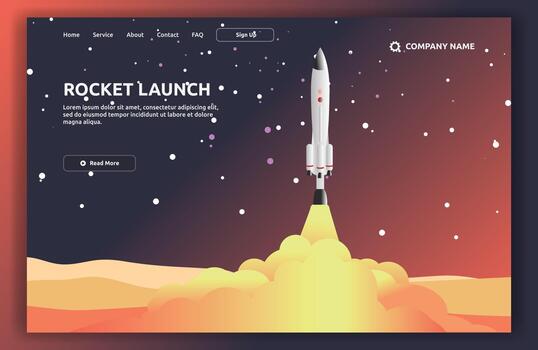 Space Rocket Launch vector