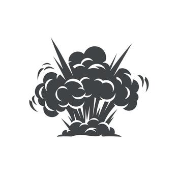 Explosion cloud with sharp edges vector