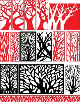 Tree Branches Frames vector