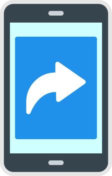 Forward 3D Interface Shape Icon vector