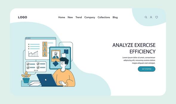 Analyzing Exercise Efficiency with Data Visualization vector