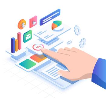 moderno isométrica ilustración diseño - nube seguridad vector