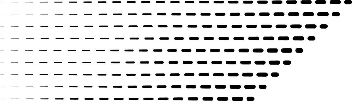 Parallel dashed lines with diagonal ends creating a sharp directional shape. vector