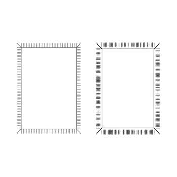 Two simple rectangular frames vector