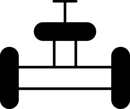 tubo sólido glifo icono vector