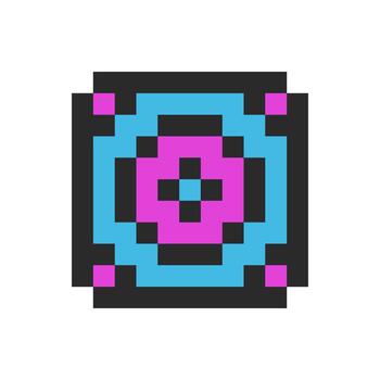 cuadrado elemento pixelado vector