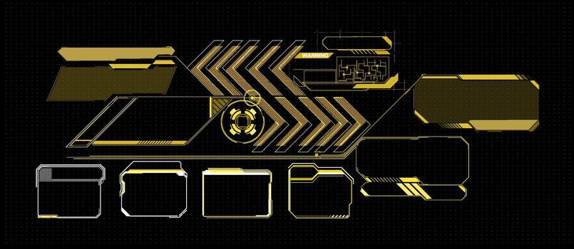 digital interface layout presents vector