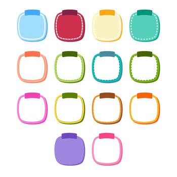 Rounded Square Label Frames Empty Text Area vector