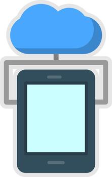 Cloud Networking Modular Form Shape vector