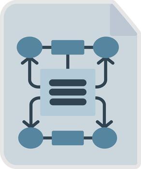 Algorithm Simplified Line Mark Icon vector