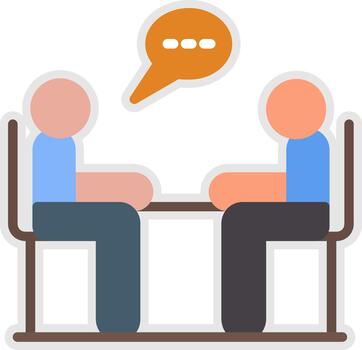 entrevista apagado tono elemento forma vector