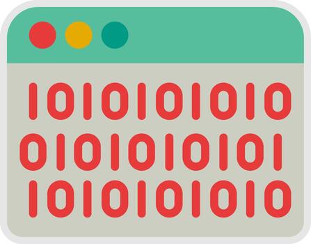 Binary Code High Contrast Badge Style vector