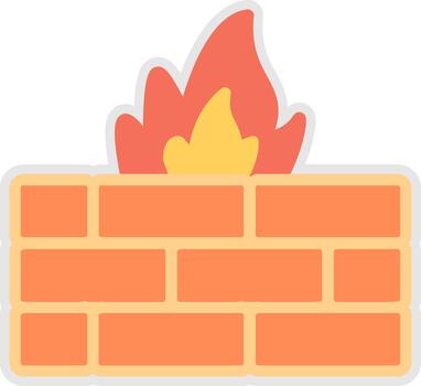 Flame Abstract UI Visual Element vector