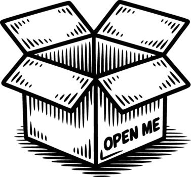 Open me box vector