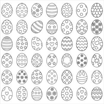 mano dibujado Pascua de Resurrección huevo modelo colección vector