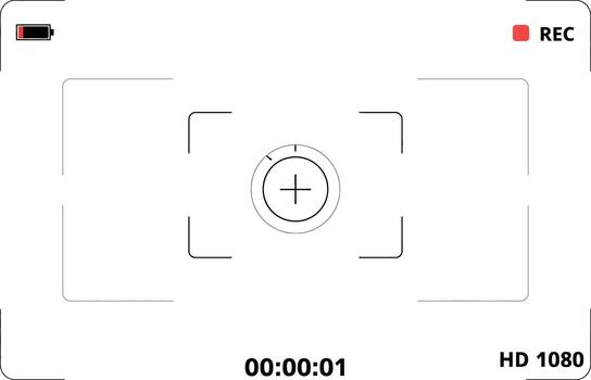 Camera Interface Recording Screen vector