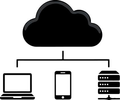nube informática red arquitectura diagrama vector