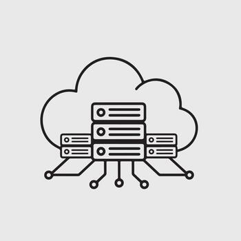 cloud computing icon vector
