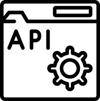 web api icono vector