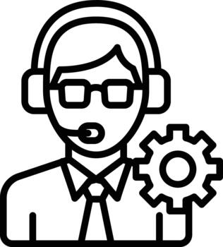 icono de soporte técnico vector