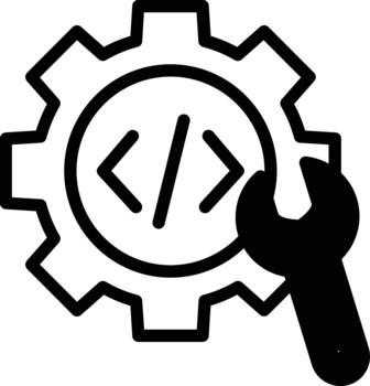 código ajuste icono vector