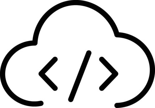 nube codificación icono vector