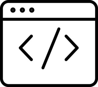 código marco de referencia icono vector