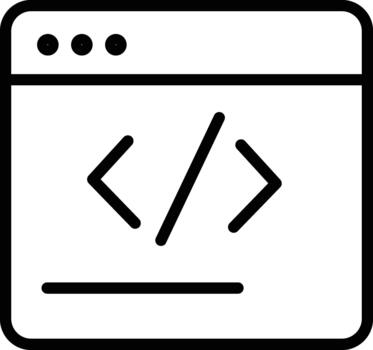 código terminal icono vector