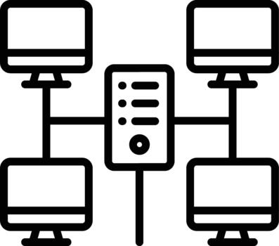 Grid Computing Icon vector
