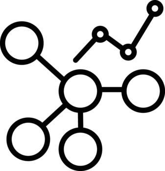 Cluster Analysis Icon vector