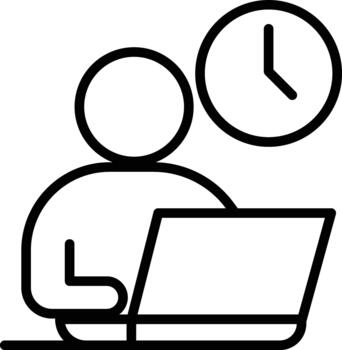 Working Time Icon vector