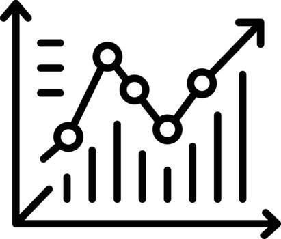 Statistical Graph Icon vector
