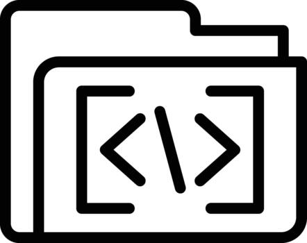 Coding Folder Icon vector