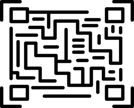 icono de código qr vector