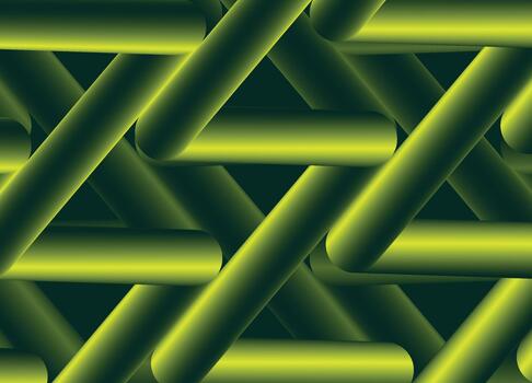 green background with wavy gradient lines pattern vector